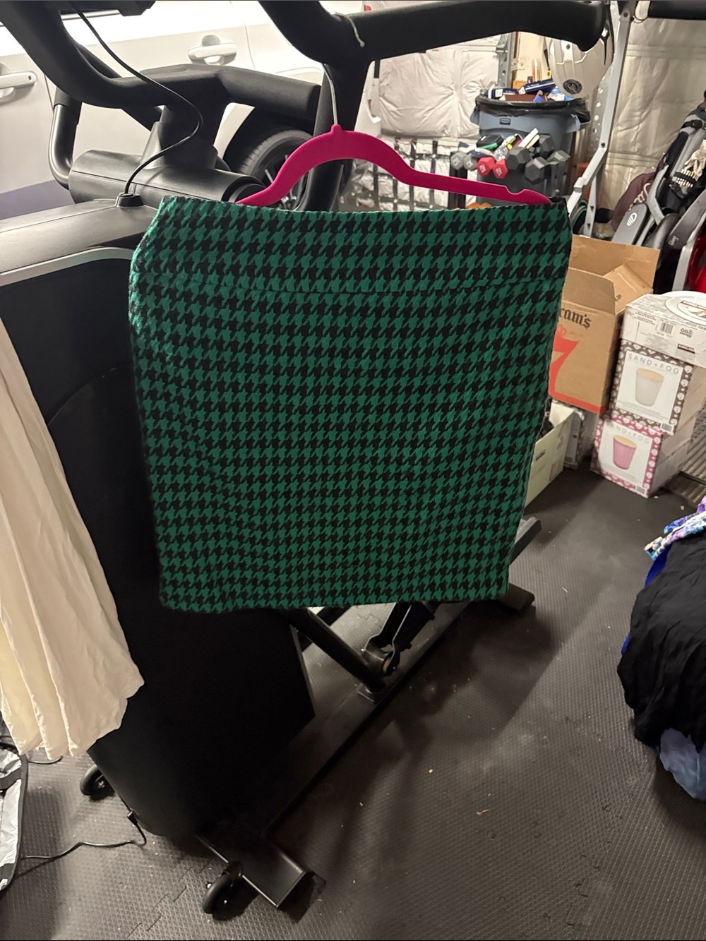 The Limited Green Houndstooth Mini Skirt